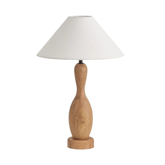 Nordic Wooden Decorative LED Table Lamp Bedroom Bedside Desk Lamp Linen Lamp Shade