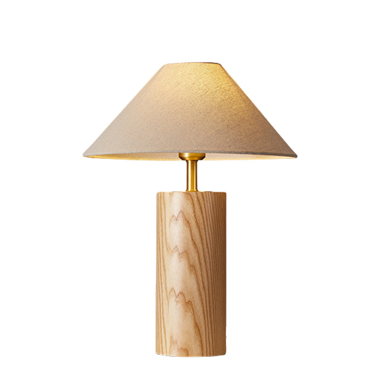 Chinese Classical Minimalist Wabi-sabi Decorative Table Lamp Solid Wood LED Interior Lighting Living Room Bedroom Bedside