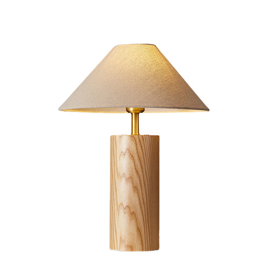 Chinese Classical Minimalist Wabi-sabi Decorative Table Lamp Solid Wood LED Interior Lighting Living Room Bedroom Bedside