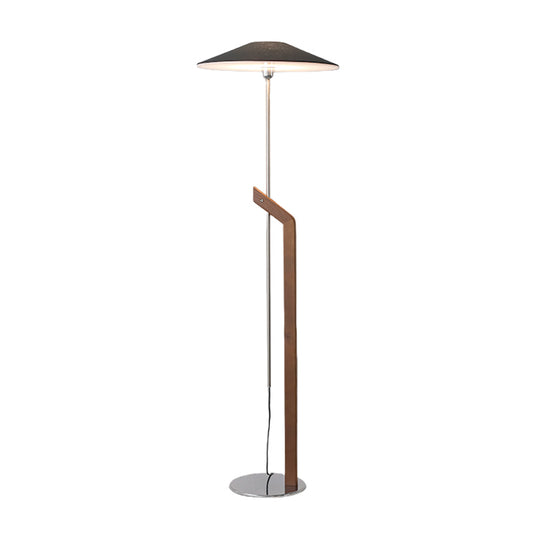 Designer 43"-78" Art Adjustable Wood Floor Lamp With Fabric Lampshade