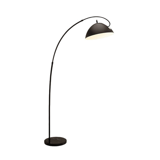 Modern 76" Adjustable Arc Floor Lamp With Marble Base