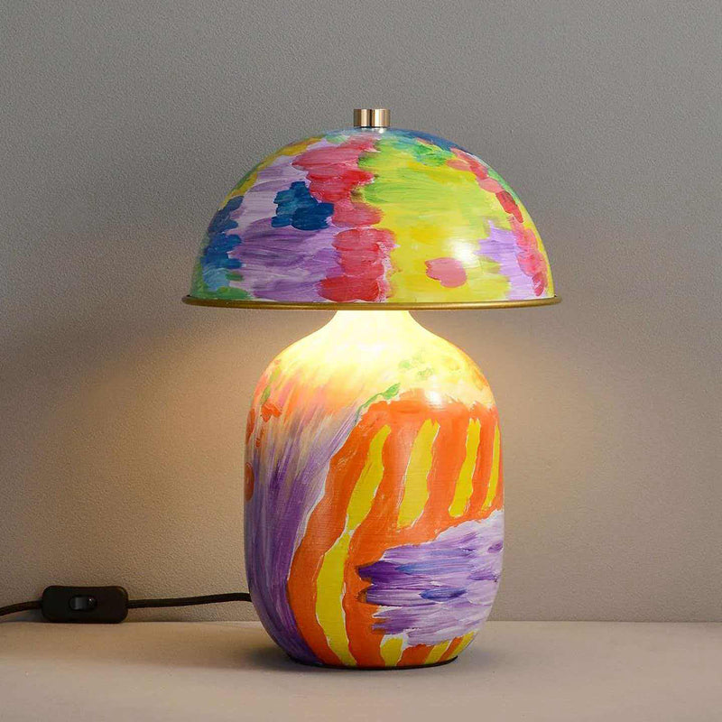 Tax Include Mushroom Green Ceramic Boquer Table Lamp
