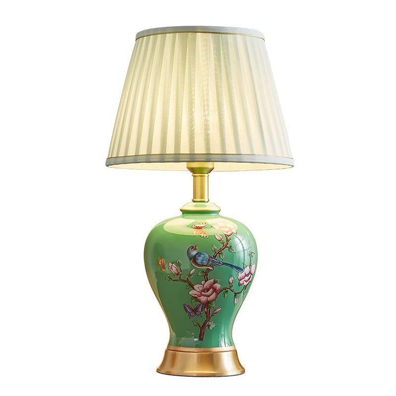 New Chinese Style Ceramic Table Lamp Classical Household Bedroom Lamps for Living Room Bedroom Study Room