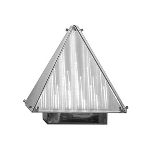 New Pyramid Bedroom Bedside Table Lamp Stainless Steel Glass Decor Desk Light Pagoda Shape Light Shadow Reading Lamp