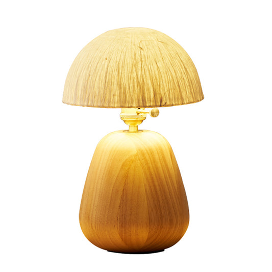 Creative Solid Wood Mushroom Table Lamp Light Atmosphere Light Decoration Rice paper Lampshade Desk Lamp