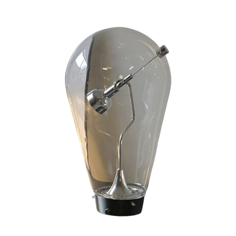 Designer Creative Light Bulb Glass Table With Magnetic Adjustment