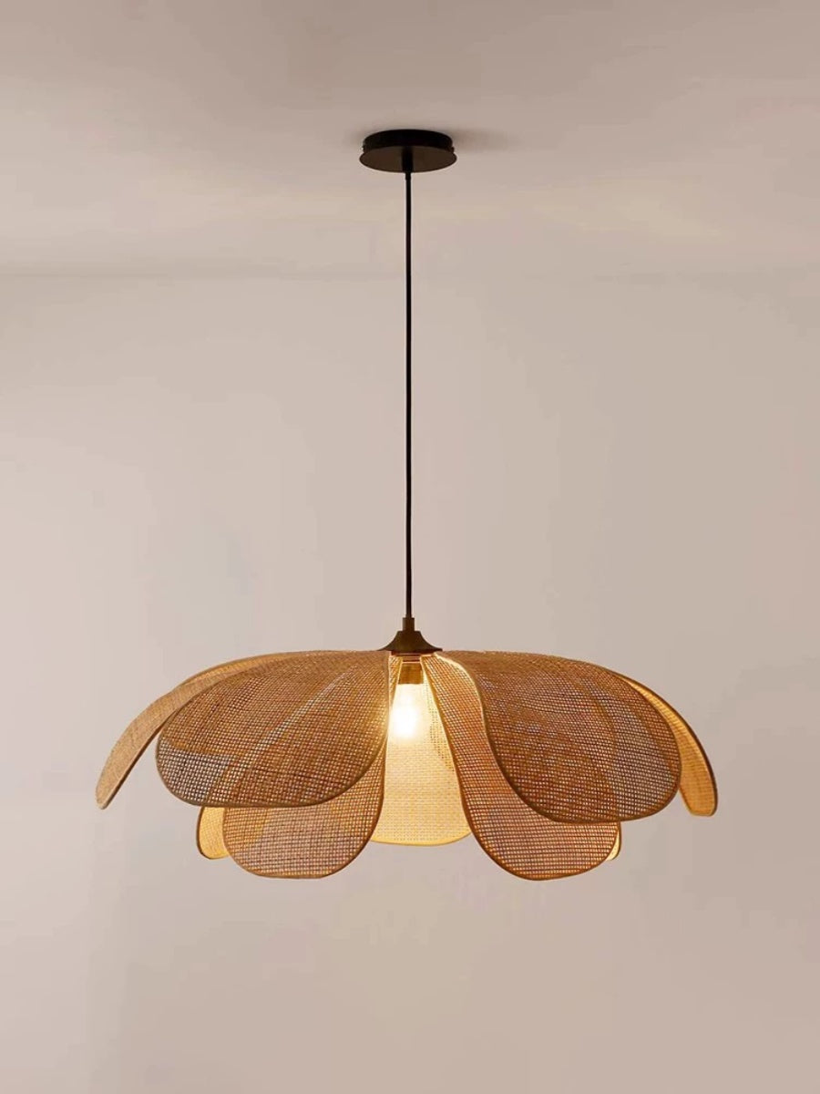 Rattan Flower Pendant Light Rattan Weaving Ceiling lights Pendant Light Living Room Dining Room Home Decor