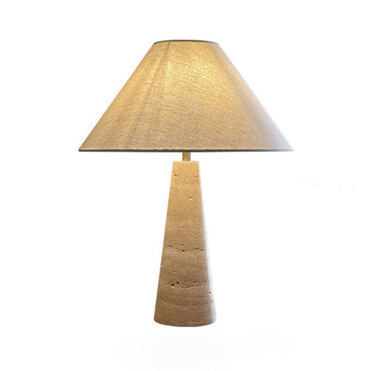 Japanese Wabi-sabi Cream Style Yellow Cave Stone Table Lamp LED E27 Retro Marble Desk Lights Living Room