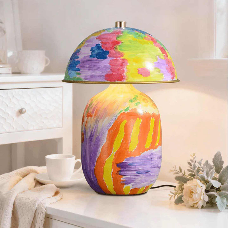 Tax Include Mushroom Green Ceramic Boquer Table Lamp