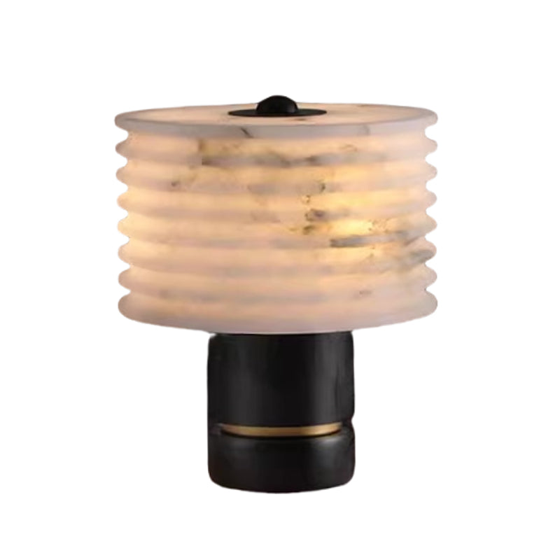 Luxury Nature Marble Table Lamp With Natrual Stone Lampshade and Marble Base