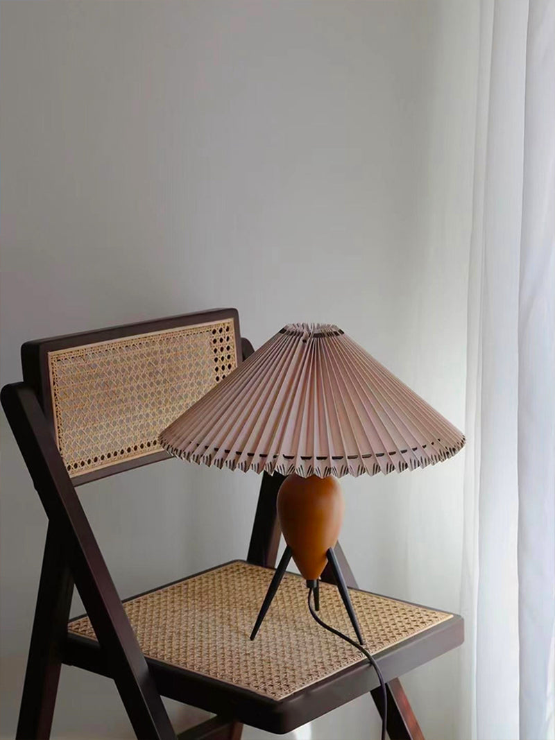 Tax include Solid Wood Desk Lamp Farmhouse Handmade Paper Lampshade