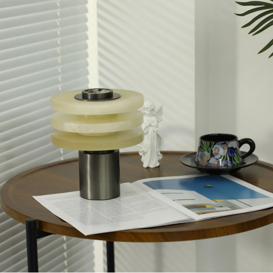 Touch Control LED Table Lamp Alabaster Shade