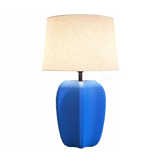 Wabi-sabi Style Living Room Table Lamp LED Pottery Ceramic Fabric Table Lamp Chinese Bedroom Lamp Table Light