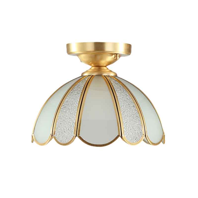 Light Luxury Creative Flower Brass LED Ceiling Light for Bedroom Kitchen Lighting Fixtures