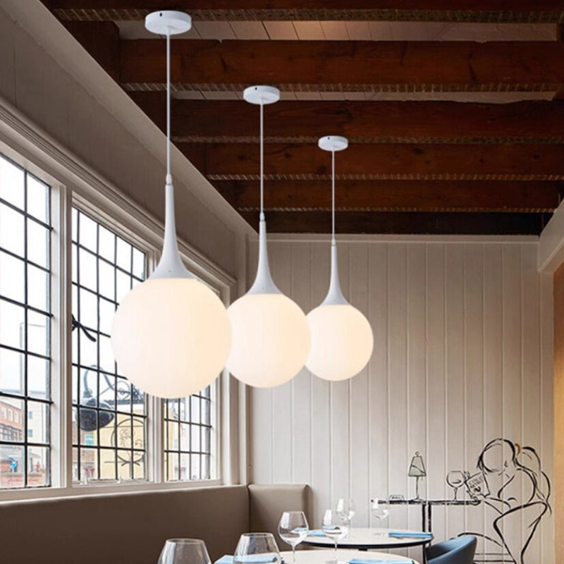 Glass Waterdrop LED Pendant Lamp 15cm 18cm