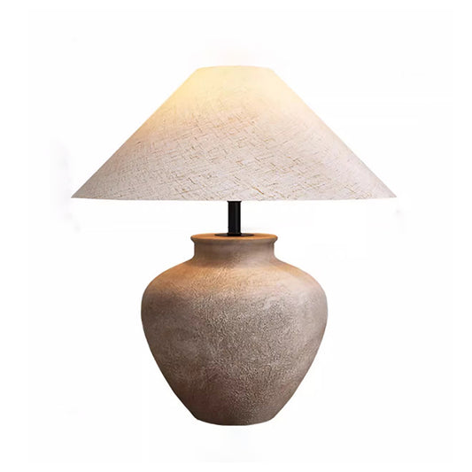 Wabi-sabi Ceramic Table Lamp Large Desktop Decorative Lamp Bedroom Decoration Living Room