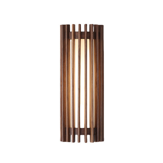 Walnut Wood Grid Simple Modern Wabi-sabi style Wall Sconce lights for Bedroom Bedside Living Dining Room