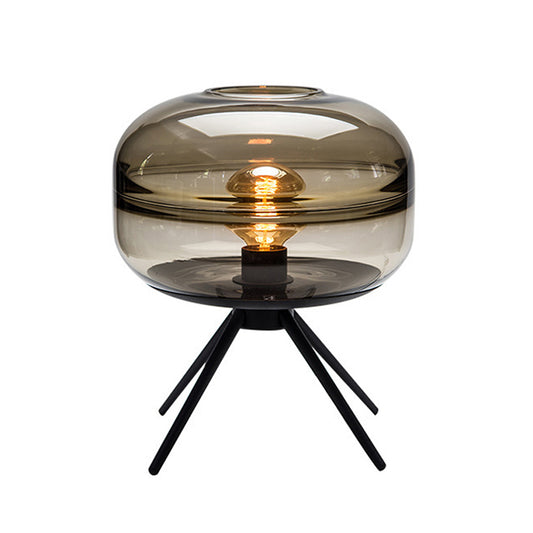 Modern Simple Glass Table Lamps Nordic Creative Bedroom Bedside Light Glass Shade Desk Lamp