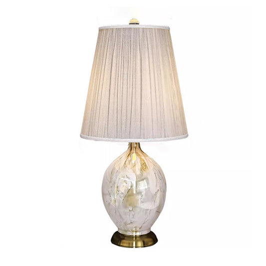 24.5'' Ceramic Table Lamp Desk Light Luxury Modern Pattern Design For Home Bedroom Living Room