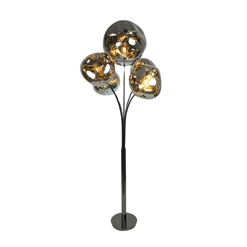 Classic 70" 5 Balls Branch Floor Lamp With Acrylic Lampshade ﻿