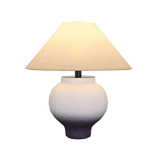 Japanese Style Wabi Sabi Ceramic Table Lamp with Chinese Retro Designer Living Room Bedroom Bedhead Lamp