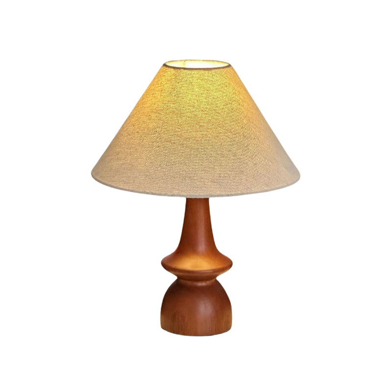Solid Wood Retro Creative Table Lamp Bed Breakfast Bedroom Decoration Chinese Style French American Romanti