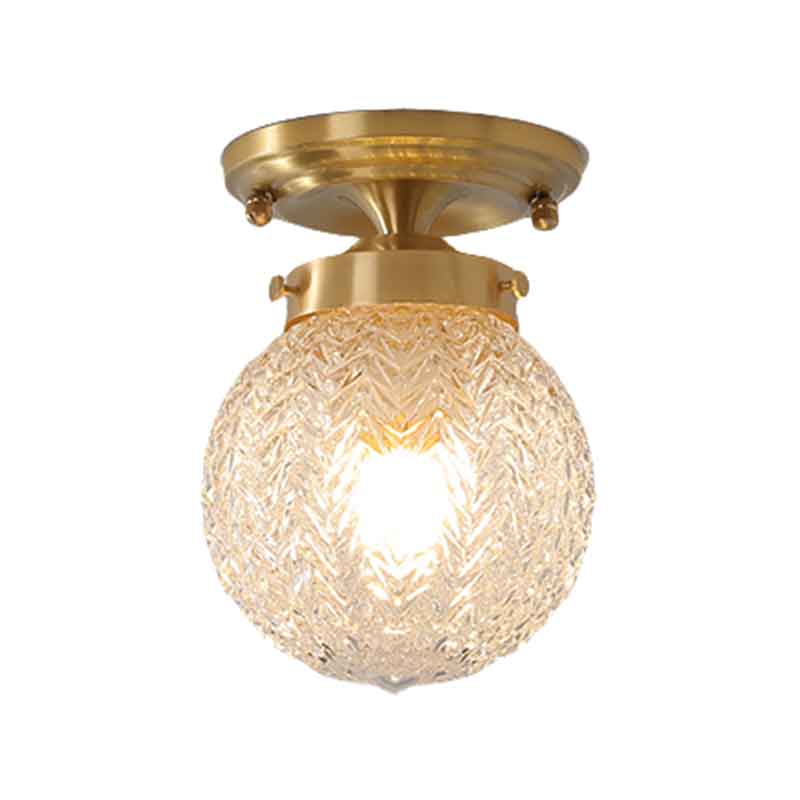 Modren Simple Round Brass LED Ceiling Lamp with Remote Control Dimmable