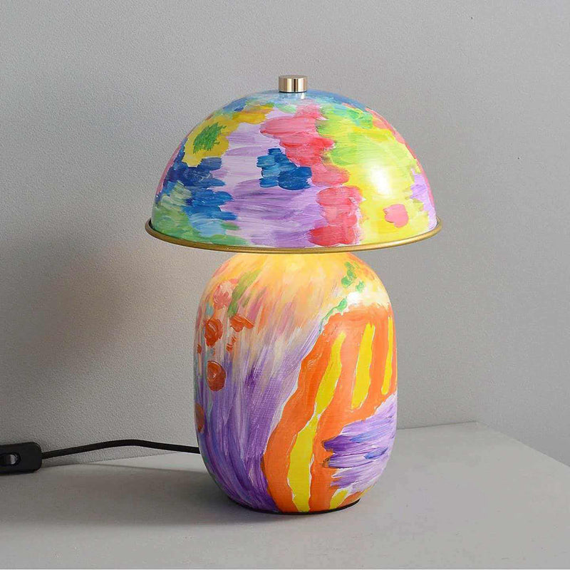 Green Ceramics Mushroom Table Lamps