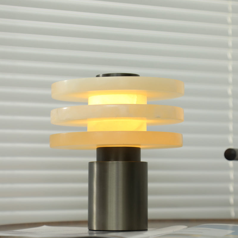 Touch Control LED Table Lamp Alabaster Shade