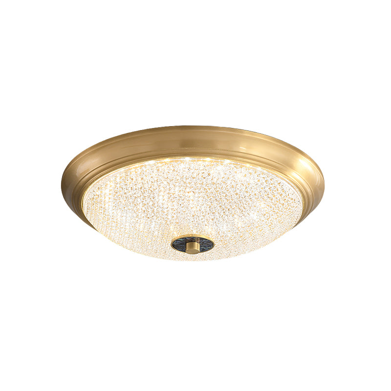 New Arrival Round Luxury Brass Flush LED Ceiling Light With for Bedroom Living Room