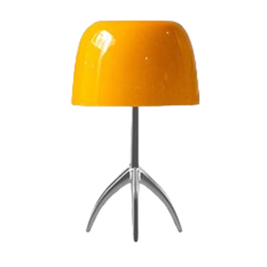 Cretive Tripod Mushroom Table Lamp With Glass Lampshade