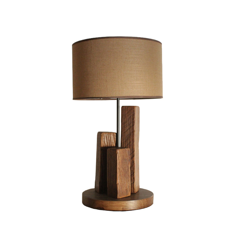 Chinese Retro Nostalgic Wood Desk Lamp Study Room Eye Protection Wooden Bed Head