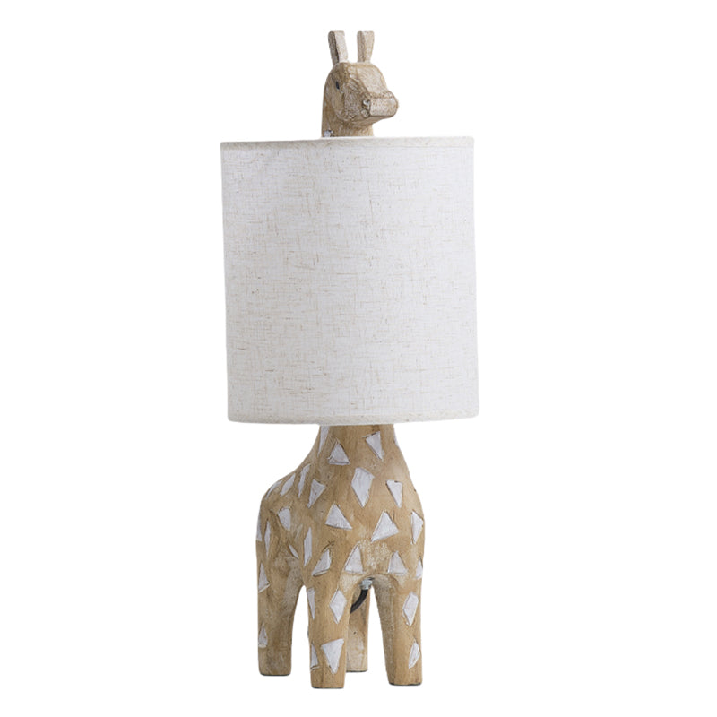 Handmade Wooden Carving in Rural Areas Cute Animal Table Lamps Warm Bedroom Bedside Lamps Children Room Lamps