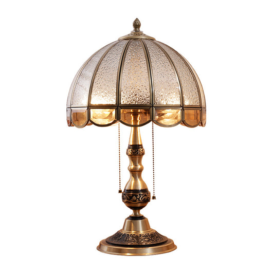 Contemporary Copper Table Lamp LED Retro Creative Luxury Glass Copper Desk Light For Home Living Room Study Bedroom