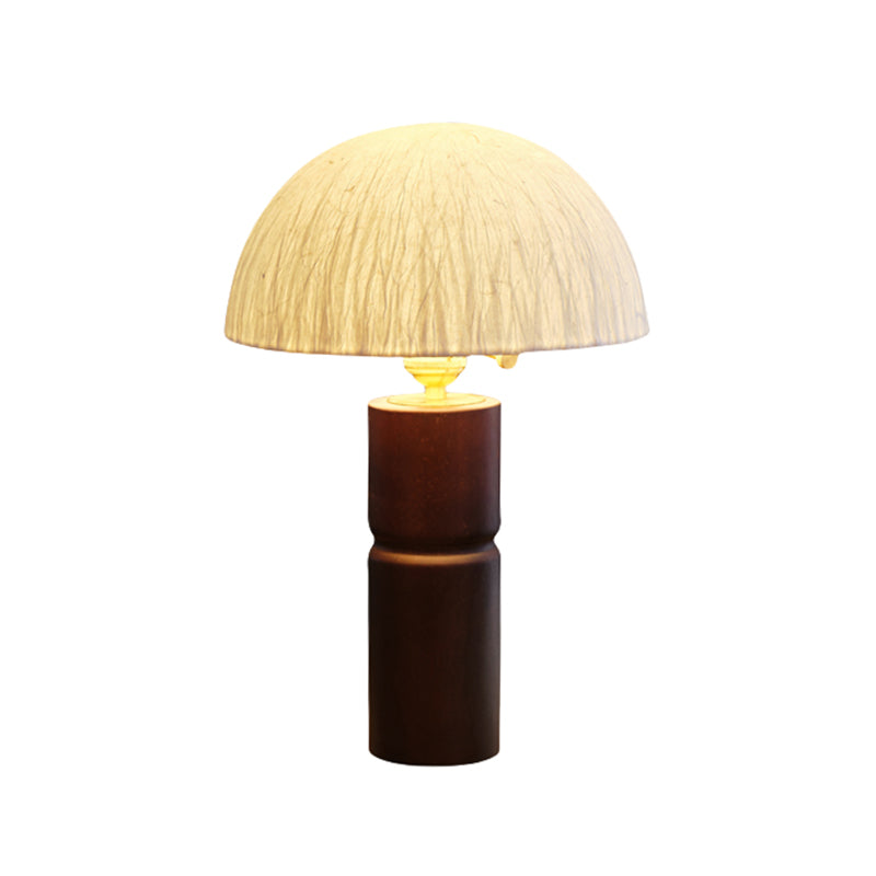 15.5" Modern Solid Wood Desk Lamp Farmhouse Handmade Rice Paper Lampshade Desk Lamp