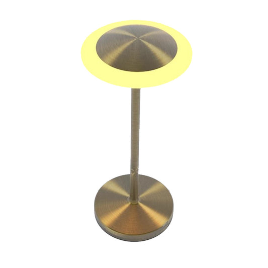 Cordless Dimmable Table Lamp Gold Acrylic Lampshade for KTV Cafe Clear Bar Hotel Camping Type C USB Wire