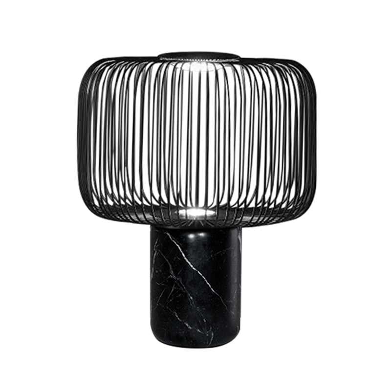 Postmodern Hollow Out Black Marble Table Lamp