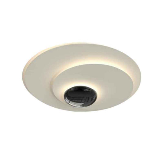 Designer Creative Round Metal Flush Mount LED Ceiling Light with Remote Control Dimmable