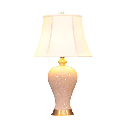 Simple Retro Jingdezhen Ceramic Table Lamp Bedroom Living Room Office Decor Lighting Fixture Pub