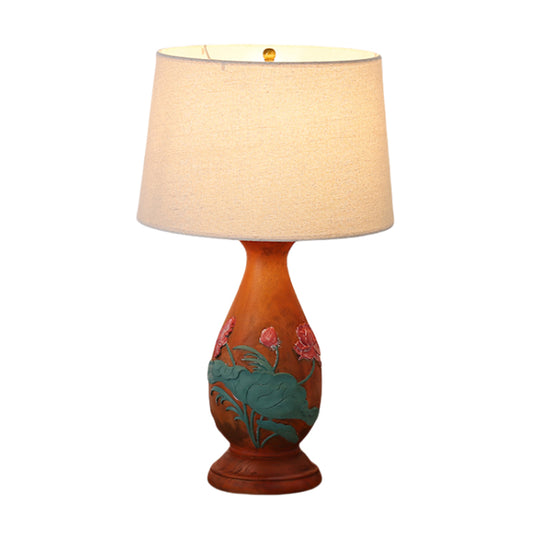 New Chinese style creative Wooden table lamp living room bedroom bedside lamp hand painting desk lamp