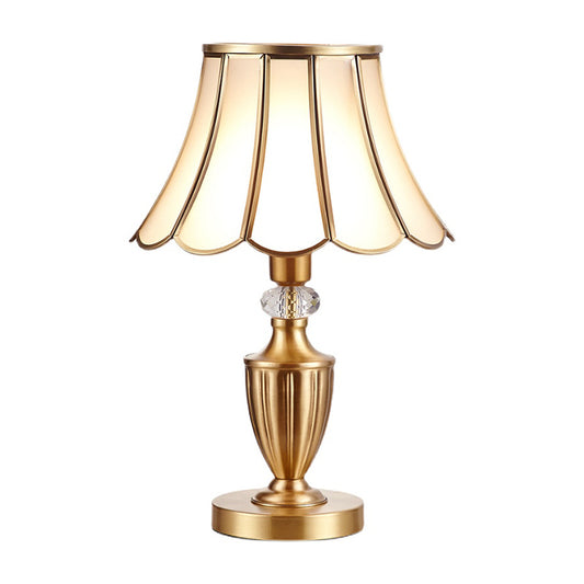 Copper Table Lamp Luxury Glass Lampshade Living Room Simple Creative Desk Lamp