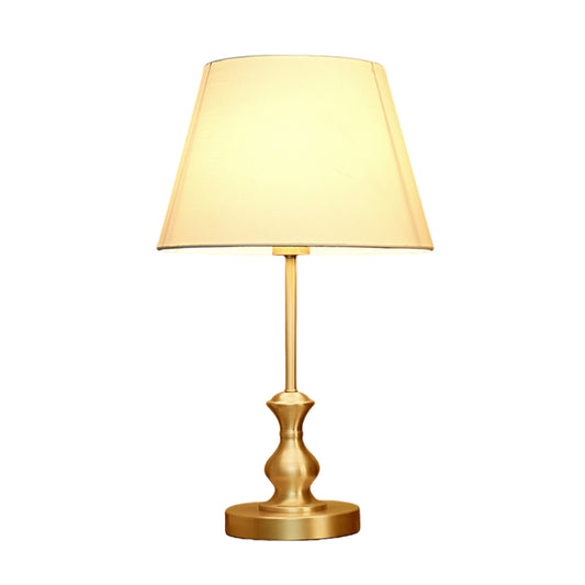 Modern Gold Color Brass Table Lamp for Bedroom Living Room 20'' Traditional Bedside Desk Nightstand Light