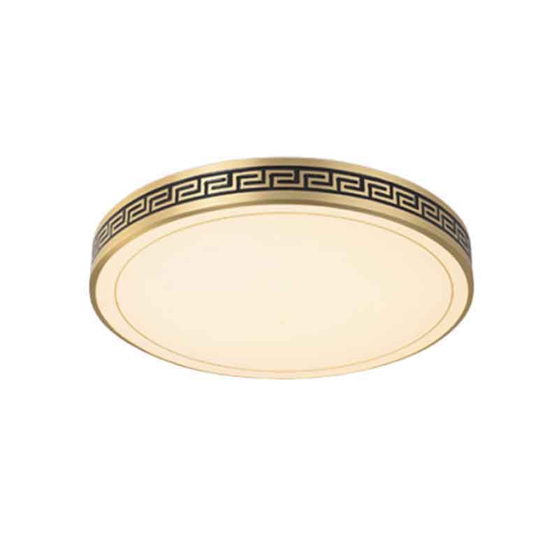 Personalized creative patterns Round Brass LED Ceiling Light with Remote Control Dimmable