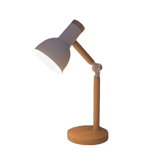 Wooden Iron LED Desk Lamp for Dorm Eye Protection Reading Table Lamp for Study Home Office Room Decor Bedside Night Light