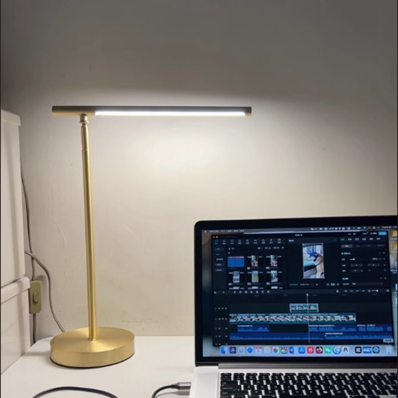 Brass LED Table Lamp Simple Design Black / Copper Color Dimmable