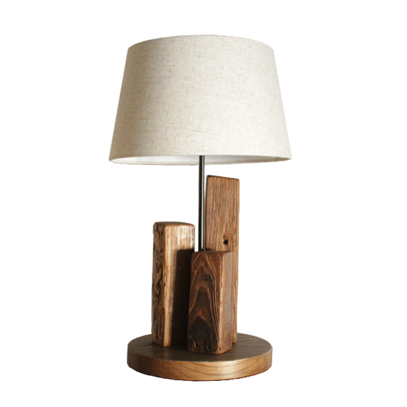 Chinese Retro Nostalgic Wood Desk Lamp Study Room Eye Protection Wooden Bed Head