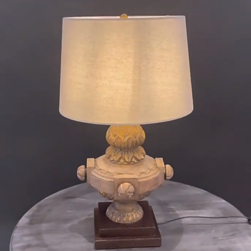 Handmade Hotel Entrance Wooden Table Lamp Creative Bedroom Bedside Decoration Desk Lamp