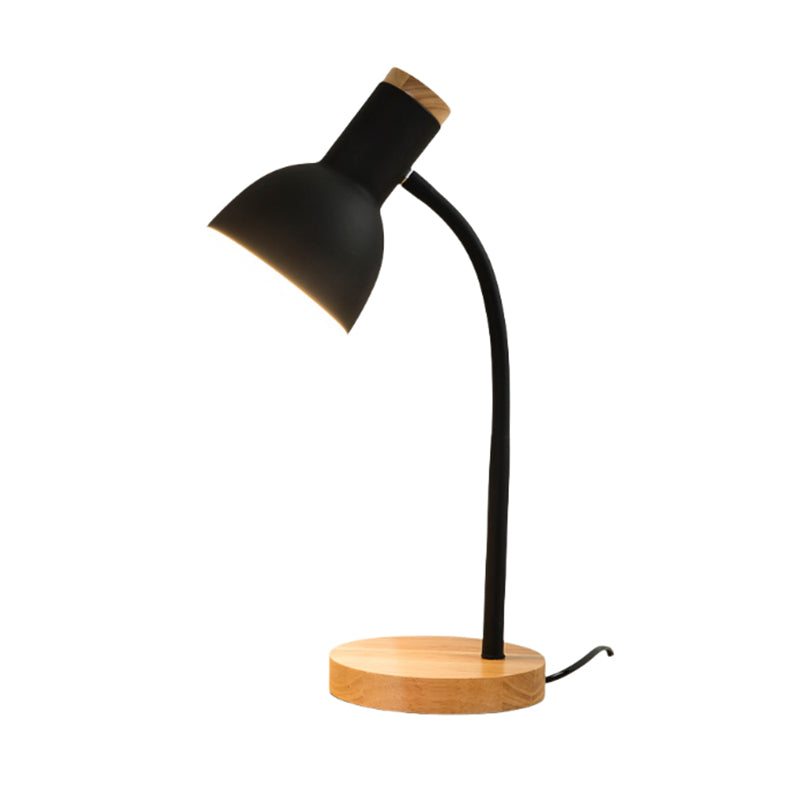 Nordic Wooden Iron LED Desk Lamp for Dorm Eye Protection Reading Table Lamp for Study Home Bedside Night Light