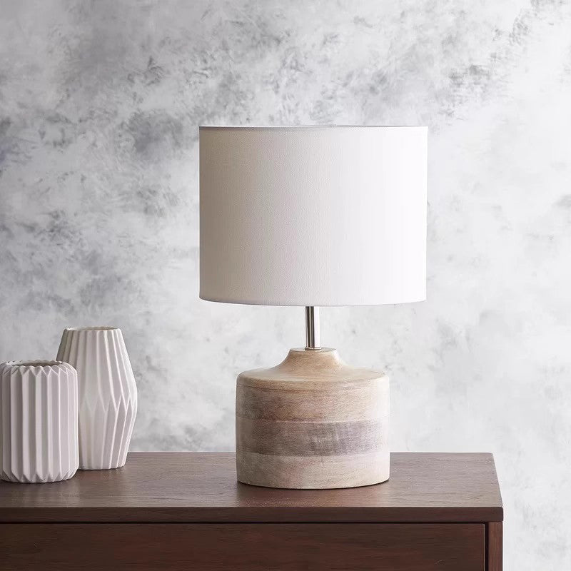 Nordic Designer Wooden Table Lamp Bedroom Hotel Art Led Decorative Solid Wood Atmosphere Bedside Decor