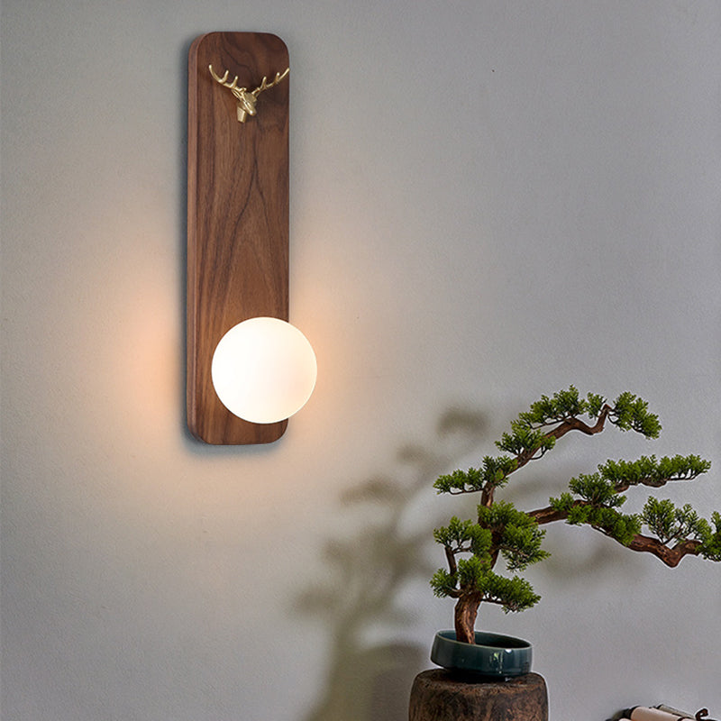 Walnut Wood Grid Simple Modern Wabi-sabi style Wall Sconce lights for Bedroom Bedside Living Dining Room